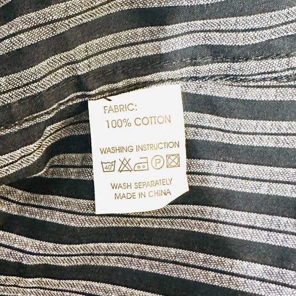 NWT SAHARA Men Long Sleeve Button Down Striped Slim & Sleek Dress Shirt Size XL - Picture 9 of 9